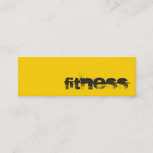 Trendig Kreativ Gult Fitness Sport Affärskort Mini Visitkort