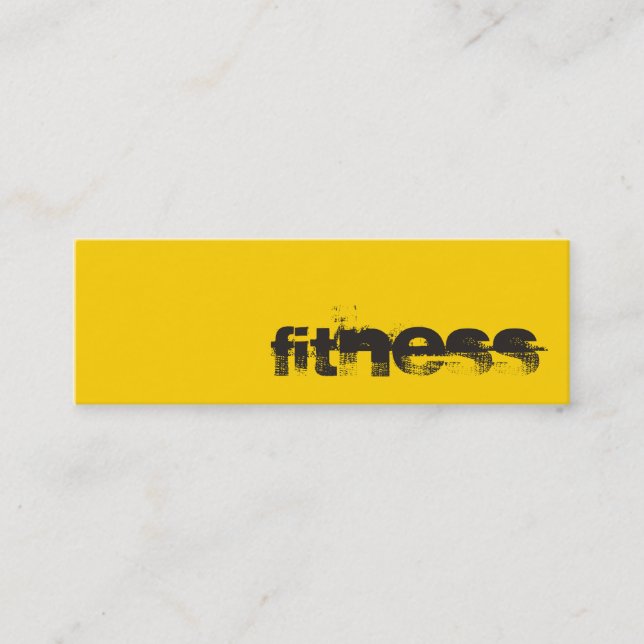 Trendig Kreativ Gult Fitness Sport Affärskort Mini Visitkort (Framsida)