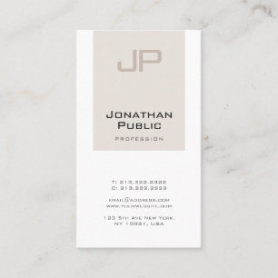 Trendig Kreativ Monogram Professionell Sleek Plain Visitkort