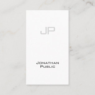 Trendig Kreativ Monogram Sleek Luxury Design Visitkort