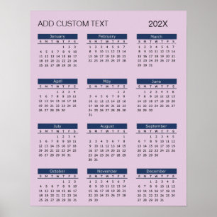Trendig lägg till din egen anpassade text 2026 Kal Poster