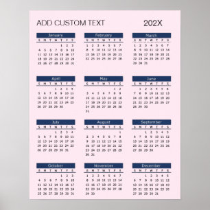 Trendig lägg till din egen anpassade text 2026 kal poster