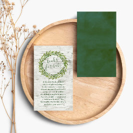 Trendig Laurel WandeGreenery Baby Shower Bok Tilläggskort