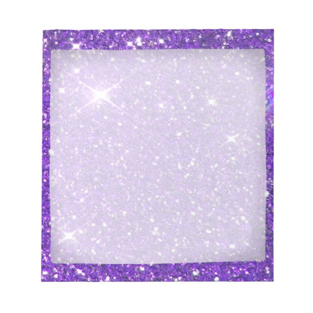 Trendig Lavender Lila Sparkling Glitter Glitz Anteckningsblock (Framsida)