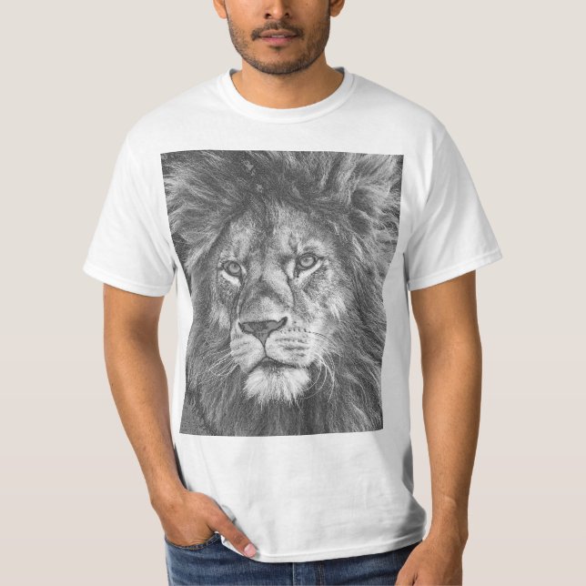 Trendig Lejon Ansikte Manar Modern Template Elegan T Shirt (Framsida)