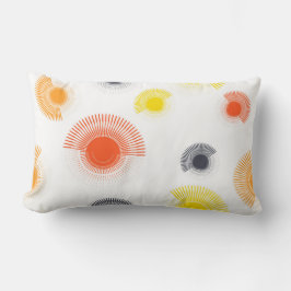 Trendig, lekande, livfull, coola, cirkelformad geo lumbarkudde