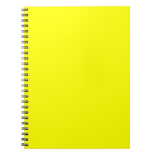Trendig Lemon Gult Solid Färg | Elegant Anteckningsbok (Framsidan)