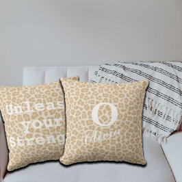 Trendig Leopard Anpassningsbar Monogram & Namn Kudde