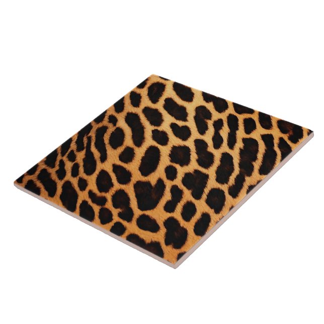 Trendig Leopard Cat Animal Print Collection Kakelplatta (Sidan)