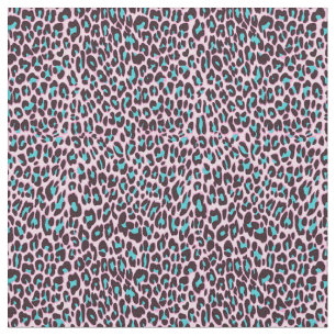 Trendig Leopard/Cheetah Rosa Teal Mönster Fabric Tyg