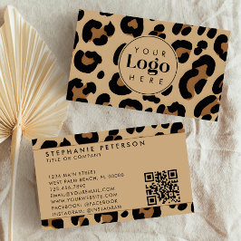 Trendig Leopard Print Anpassningsbar Company Logot Visitkort