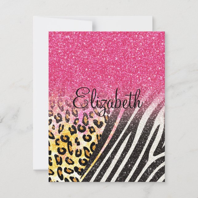 trendig leopard print, fantastisk, zebra ränder (Framsida)