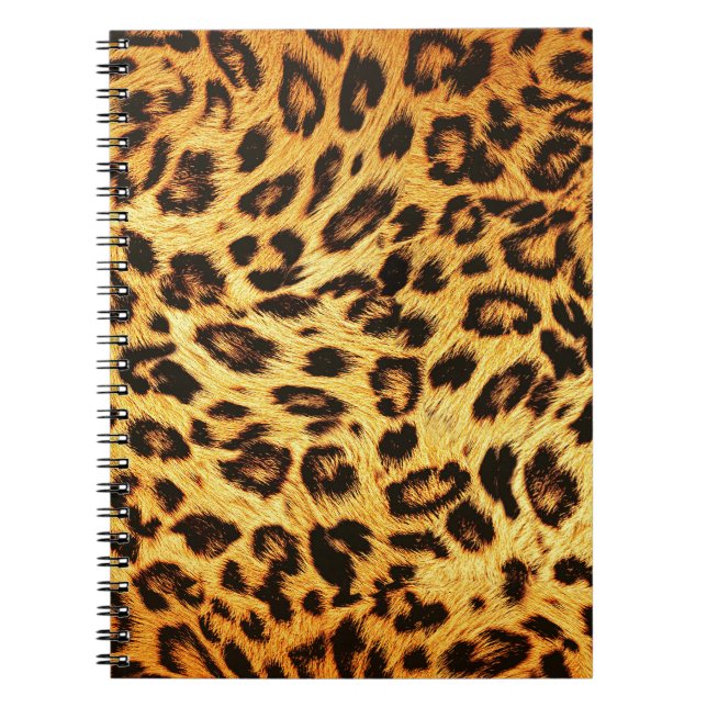 Trendig Leopard: Skin Design Mönster. Anteckningsbok (Framsidan)