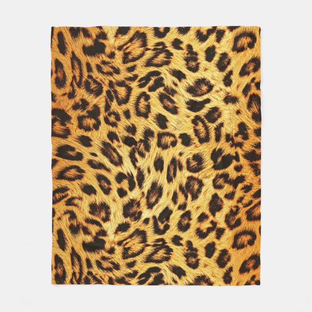 Trendig Leopard: Skin Design Mönster. Fleecefilt (Framsidan)