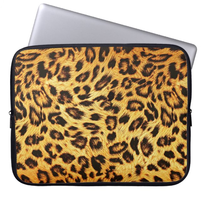 Trendig Leopard: Skin Design Mönster. Laptop Fodral (Framsidan)
