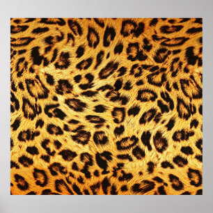 Trendig Leopard: Skin Design Mönster. Poster