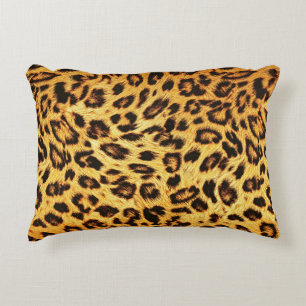 Trendig Leopard: Skin Design Mönster. Prydnadskudde