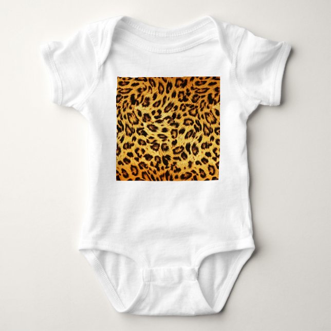 Trendig Leopard: Skin Design Mönster. T Shirt (Framsida)