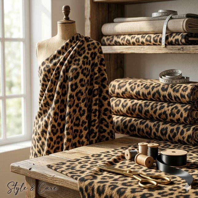 Trendig Leopardmönster Unik Stilfull Tyg (Trendy Leopard Pattern Unique Stylish Fabric)