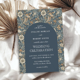 Trendig Light pastel muted färg blommigt Nouveau Inbjudningar