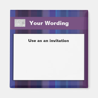 Trendig lila blue rand - anpassade magnet