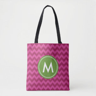 Trendig Lila Chevron Monogram Tygkasse