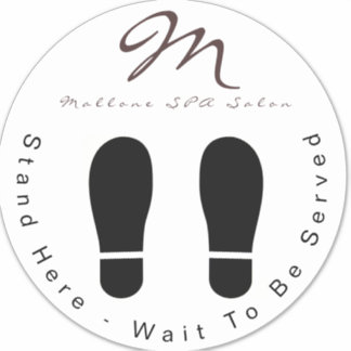 Trendig Lila Glitter SPA Vänta här Golv Sticker Klistermärken