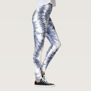 Trendig Lila Glitter Tie Dye Leggings