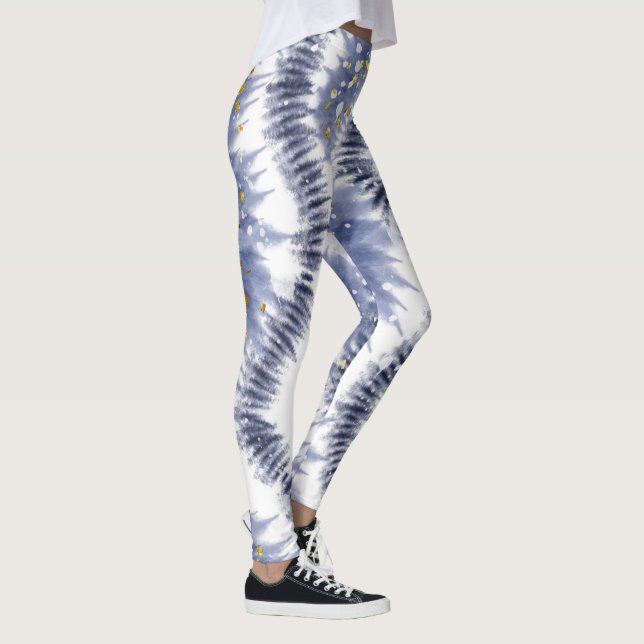 Trendig Lila Glitter Tie Dye Leggings (Höger)