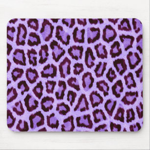Trendig Lila Leopard Mönster Musmatta