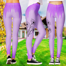 Trendig Lila Lilac Blommigt Rand Workout Women's