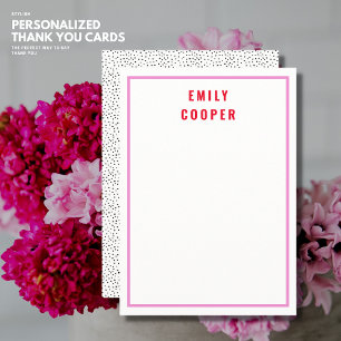 Trendig Lila Note Card med liten Polka dots Anteckningskort