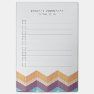 Trendig Lila Orange & Blue Chevron to Do List Post-it Block