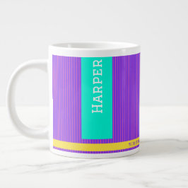 Trendig Lila Personlig Namn Jumbo Mugg