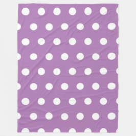Trendig Lila Polka dots Mönster Fleecefilt