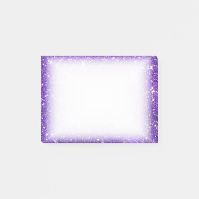Trendig Lila Sparkling Glitter Glitz Post-it Block (Framsida)