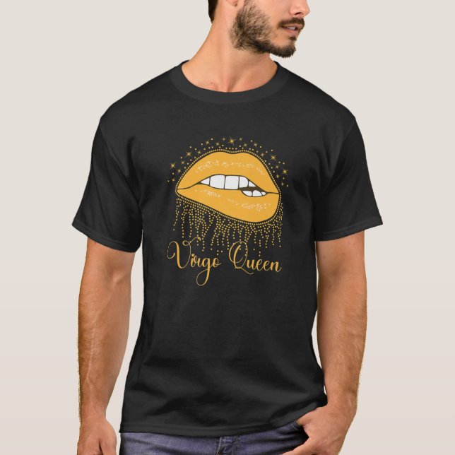 Trendig Lip Biting Våg Queen Läppar Drip Graphic d T Shirt (Framsida)