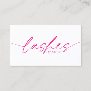Trendig Ljusare Rosa Eyelash Extensions Lash Lash Visitkort