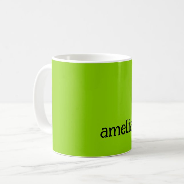 Trendig Ljusgrön Personlig Kaffemugg (Framsida vänster)