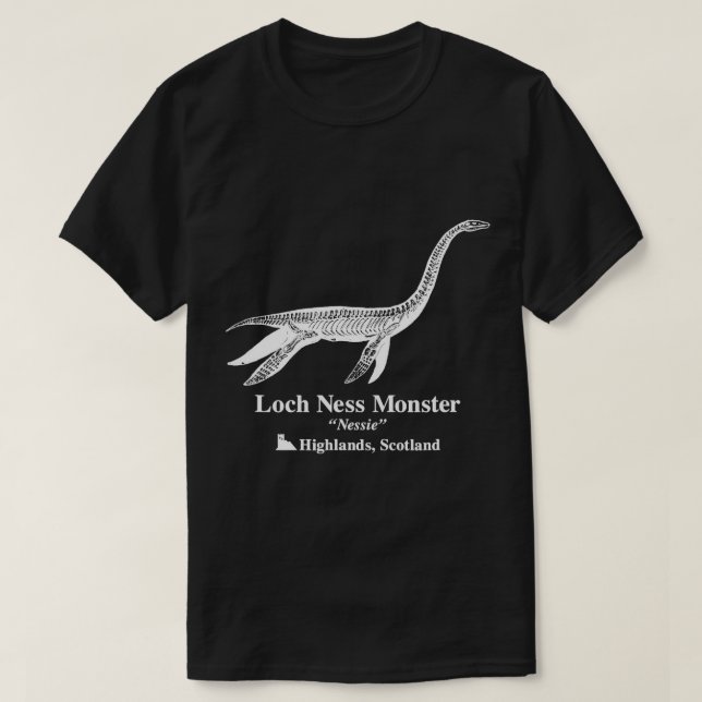 Trendig Loch Ness Monster Nessie Cryptozoology T-S T Shirt (Design framsida)