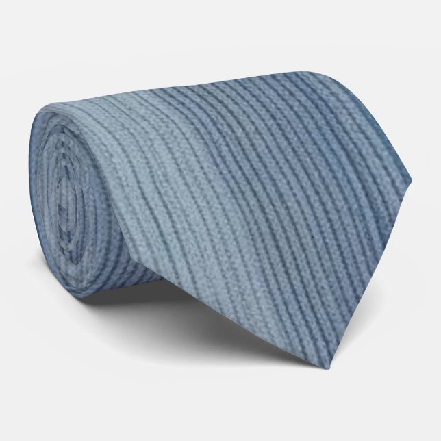Trendig Lodrät Denim Rand Neck Tie Slips (Rullad)