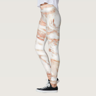 Trendig Lux Copper Ro guldfoil Marble Leggings