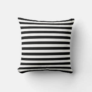 Trendig Luxury Black and white rand mönster Kudde