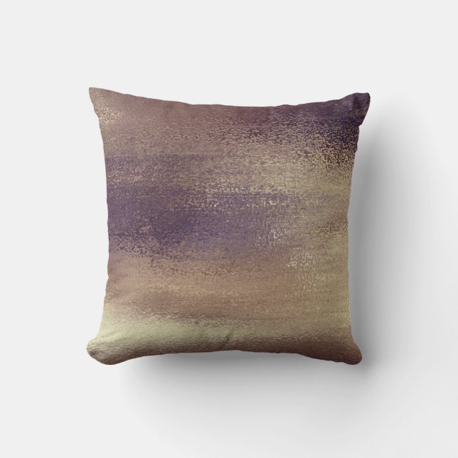 Trendig Luxury Metallic Lila Bronze Foil Kudde (Framsida)