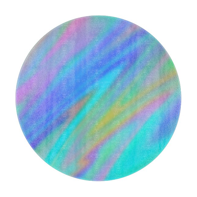 Trendig lyxblått grönt blått lila faux holoGraph (Framsidan)