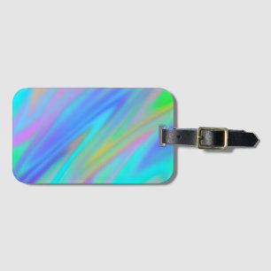 Trendig lyxblått grönt blått lila faux holoGraph Bagagebricka