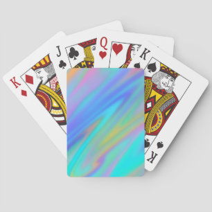 Trendig lyxblått grönt blått lila faux holoGraph Casinokort