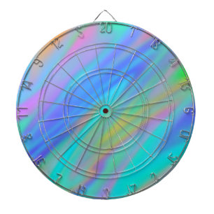 Trendig lyxblått grönt blått lila faux holoGraph Darttavla