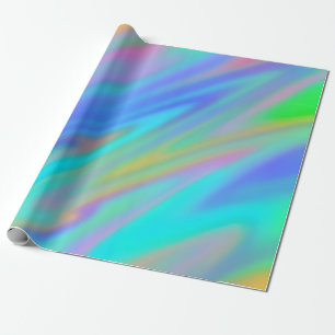 Trendig lyxblått grönt blått lila faux holoGraph Presentpapper