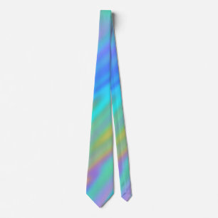Trendig lyxblått grönt blått lila faux holoGraph Slips